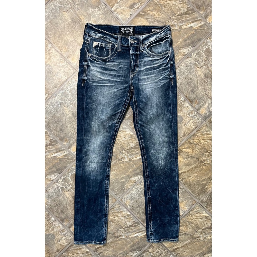 Salvage Havoc Straight Slim Fit Jeans Men 32L Buckle Exclusive
